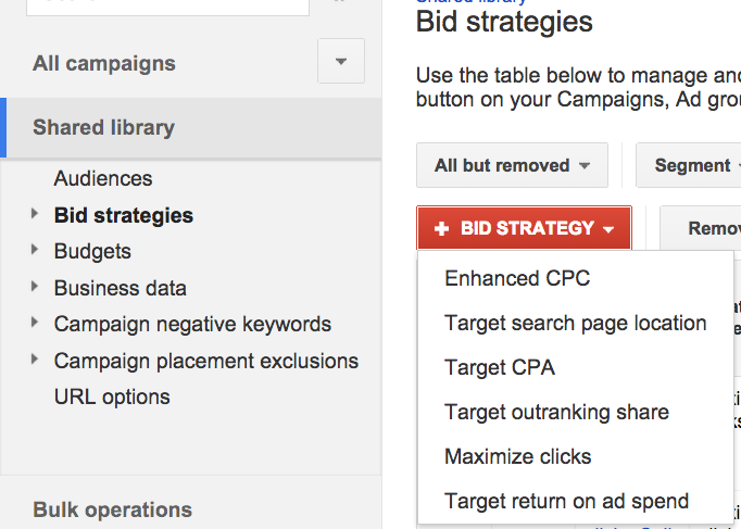 Bid strategieën